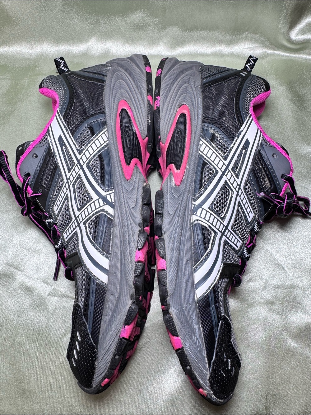 ASICS GEL-Venture 3 Trail Running Shoes Black and Pink T283N Women’s 8.5 - Picture 6 of 8